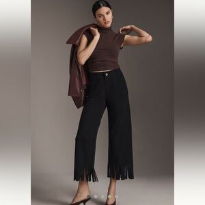 Colette Crop Knit Fringe Pant by Maeve